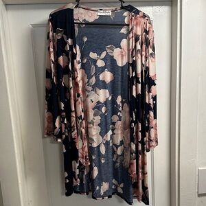 NorthStyle Pink and Navy Floral Top
